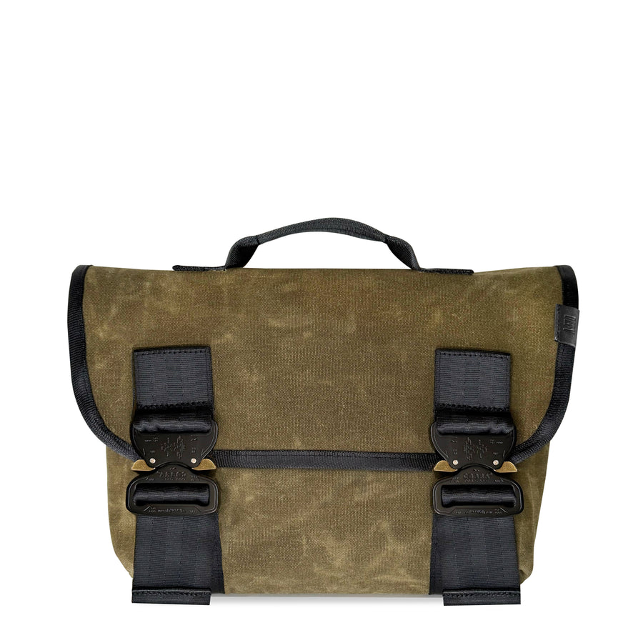 Recon Mini Messenger Bag / Olive Drab Green TexWax™ x 'Fire