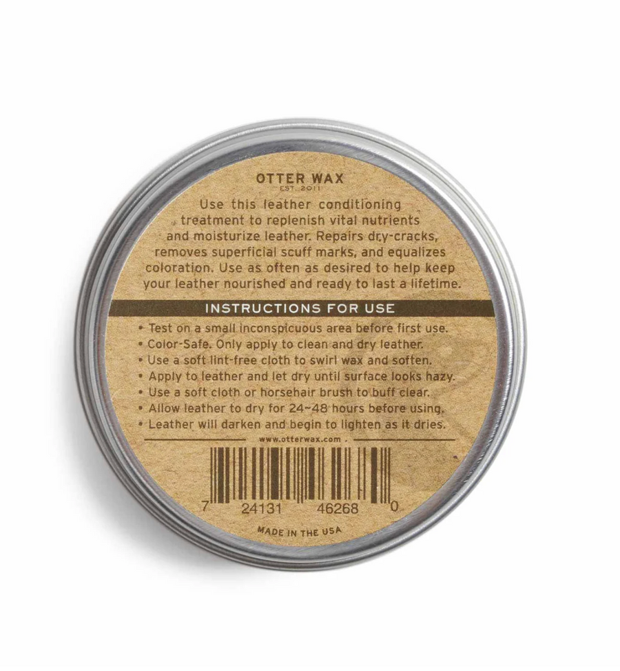 Otter Wax Leather Salve Conditioner / All Natural / Made in Portland