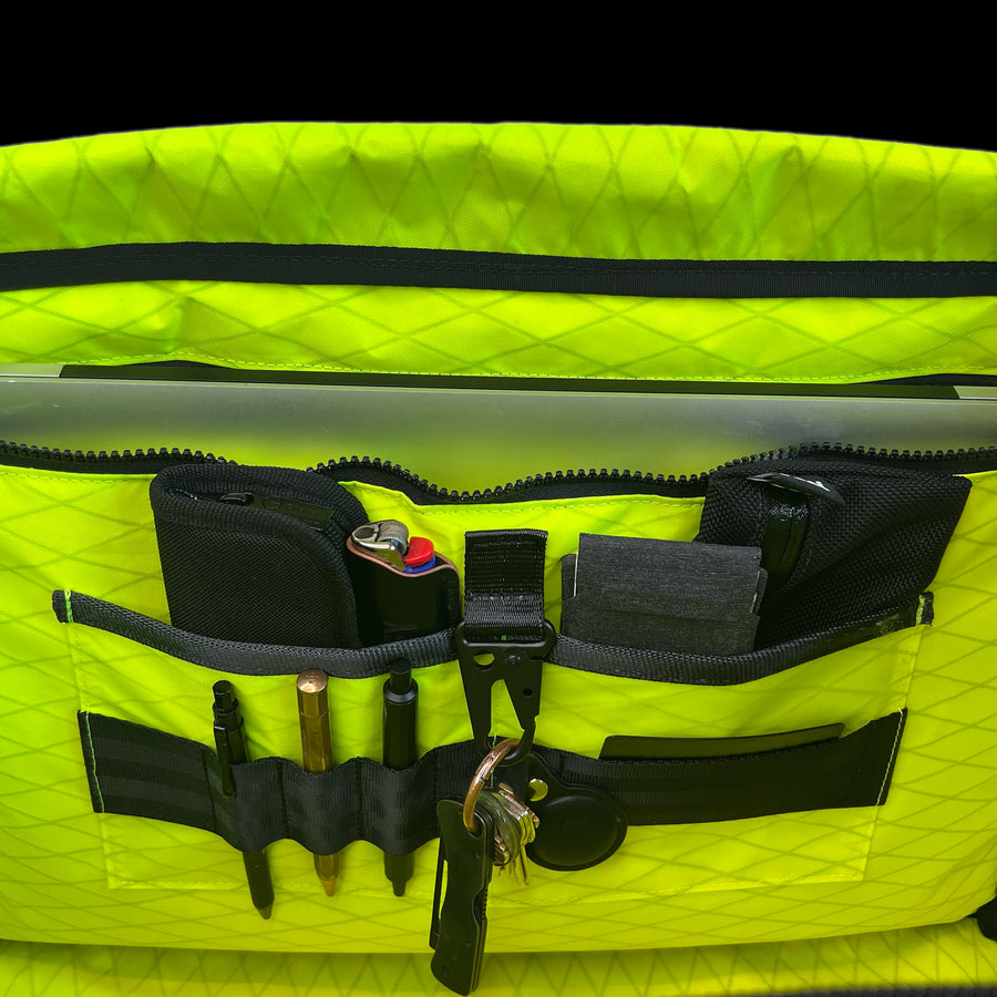 The Rover Backpack / Storm Grey X-Pac® X11 x X-Pac™ Hi-Vis Yellow / Ships in 5-6 Weeks