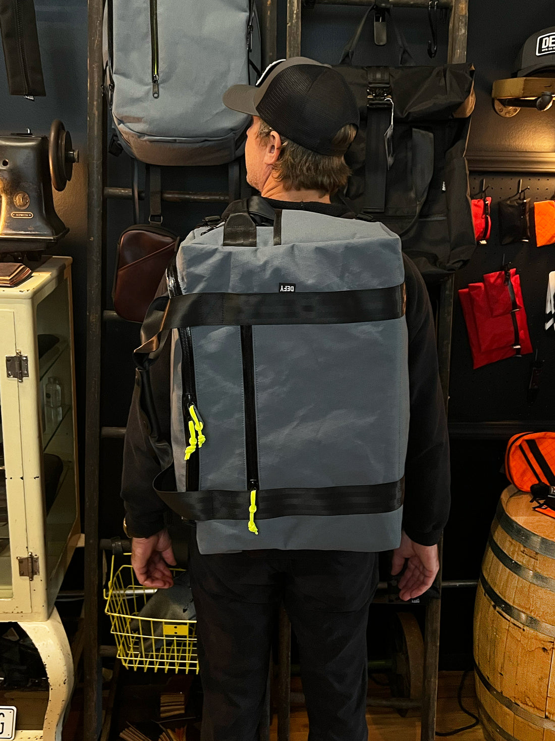 The Rover Backpack / Storm Grey X-Pac® X11 x X-Pac™ Hi-Vis Yellow / Ships in 5-6 Weeks