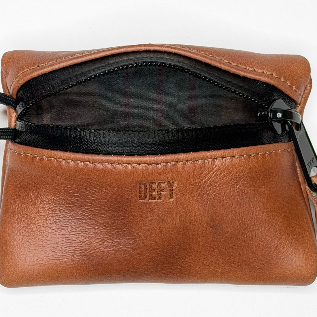 Ships in 2-4 Weeks: Project Horween Whiskey Cavalier Leather x TexWax™ Autumn Plaid Wax Canvas 3 Pouch Bundle