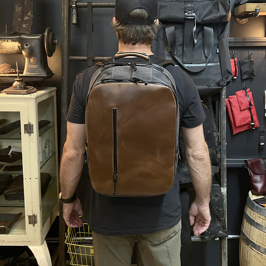 Bucktown Backpack / Charcoal TexWax™ Canvas x Horween Cavalier Whiskey Leather x Stormtrooper X-Pac™ Bundle / Ships in 3-5 Weeks