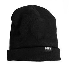DEFY Black Beanie / Ships in 3-4 Weeks