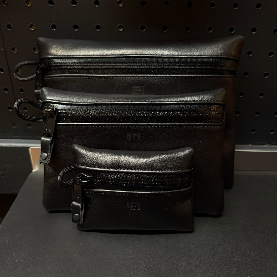 Project Horween Essex Rookery Leather x TexWax™ Buffalo Plaid Wax Canvas 3 Pouch Bundle / Ships in 1 Week