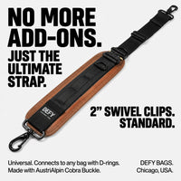 The Ultimate Crossbody Strap System™ Horween Leather x Closed-Cell Foam Padding x AustriAlpin® COBRA® Buckle