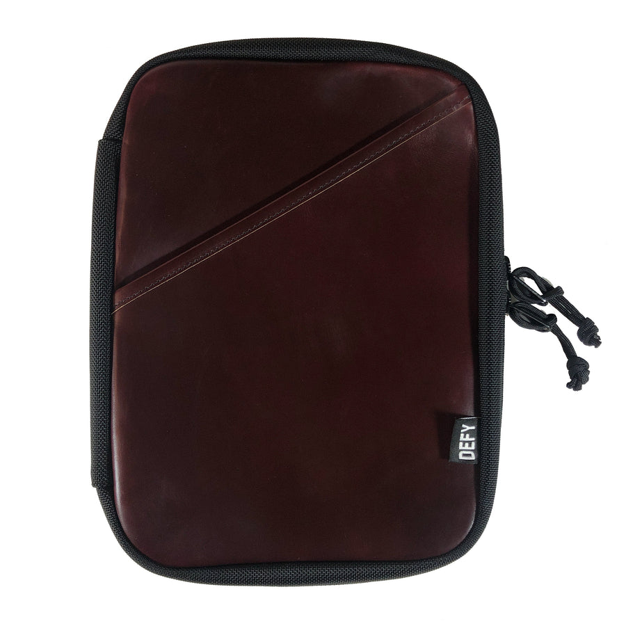 The Void Horween Oxblood Chromexel® Leather x Ballistic Nylon Admin Pouch | Large