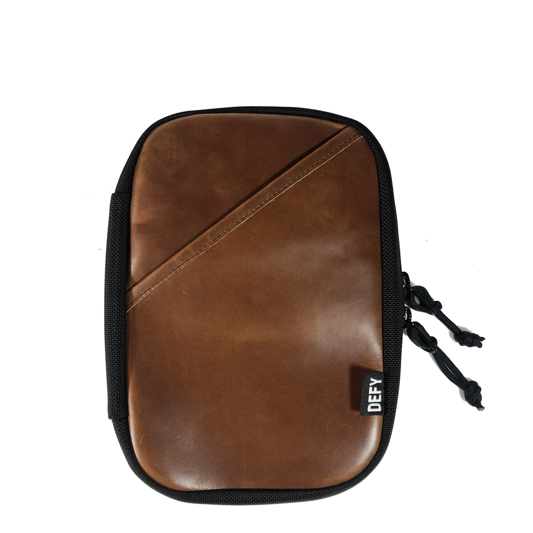The Void Horween Cavalier Whiskey Leather x Ballistic Nylon Admin Pouch | Small