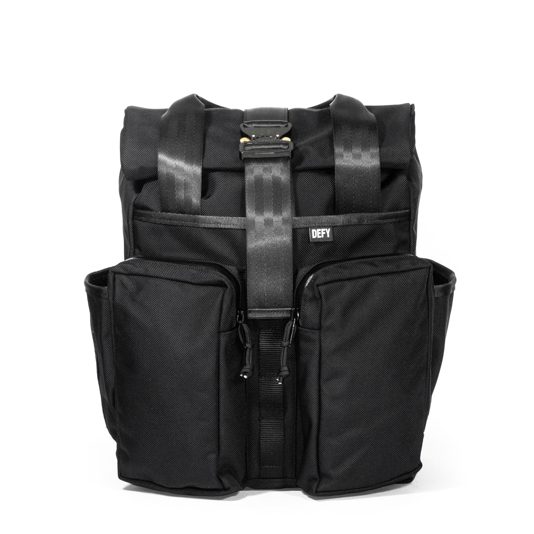 VerBockel 'Day Pack' Roll Top Backpack Black Ballistic Nylon