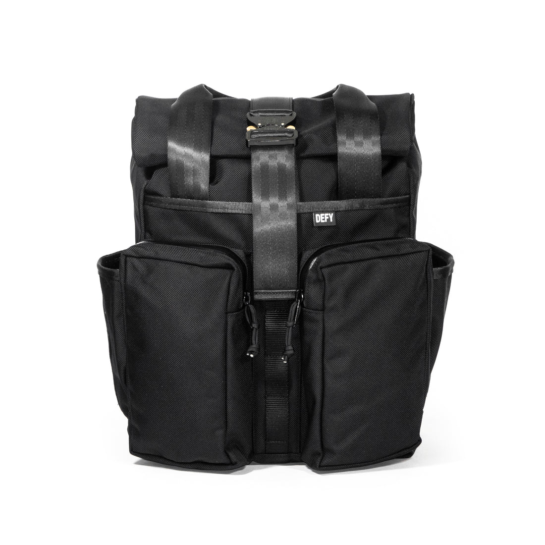 VerBockel 'Day Pack' Roll Top Backpack 2.0 | Black Ballistic Nylon