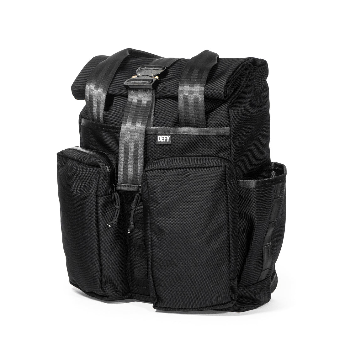 VerBockel 'Day Pack' Roll Top Backpack 2.0 | Black Ballistic Nylon 