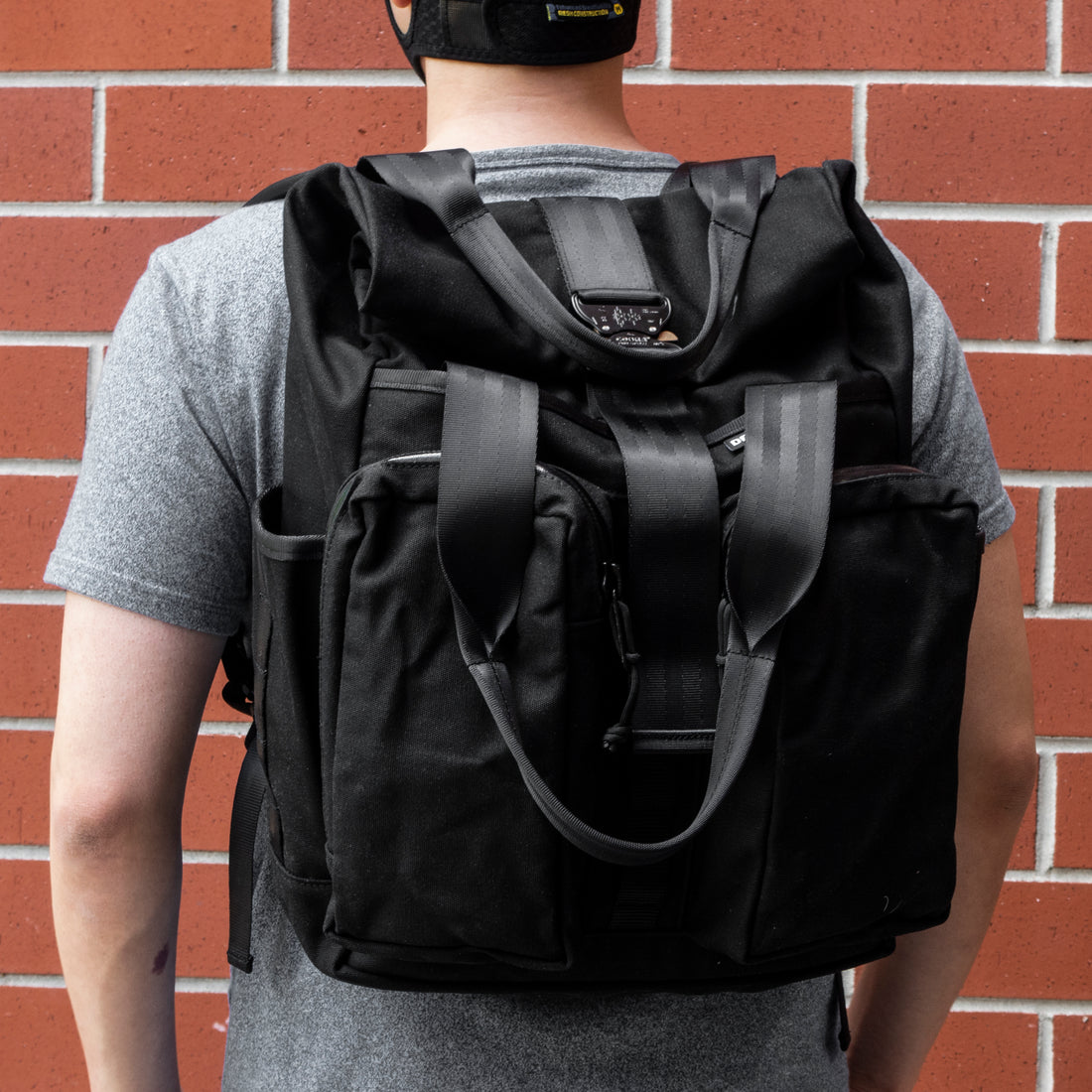 VerBockel 'Day Pack' Roll Top Backpack 2.0 Black TexWax™ Canvas