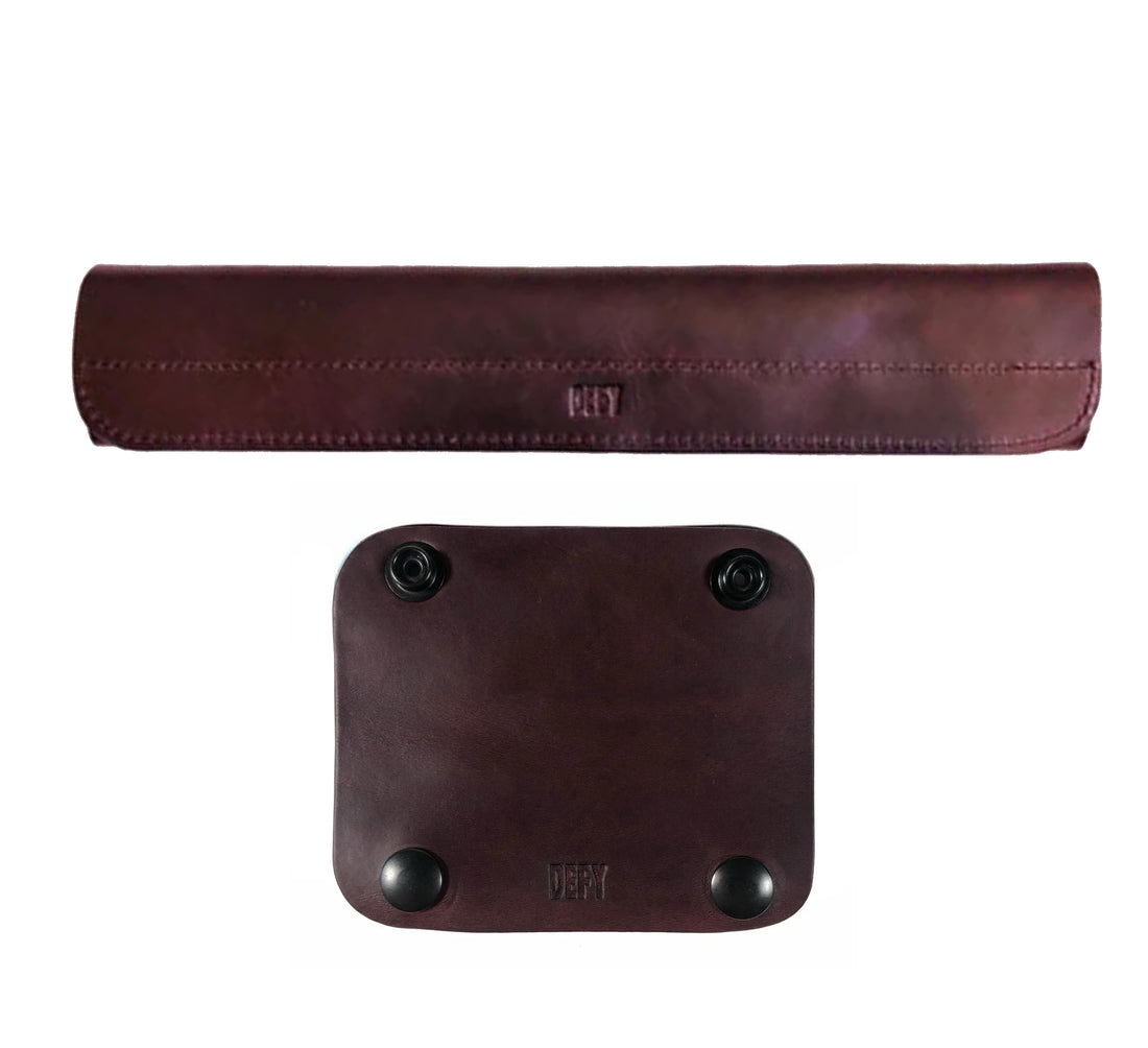 Defender Briefcase / Horween Oxblood Chromexel® Leather Strap Edition x Buffalo Plaid TexWax™ Canvas / Bundle / Low Stock