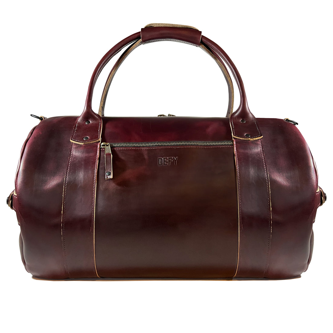 The Ultimate Overnighter / Horween OxBlood Leather / Autumn Plaid Lining Bundle / Ships in 4-6 Weeks