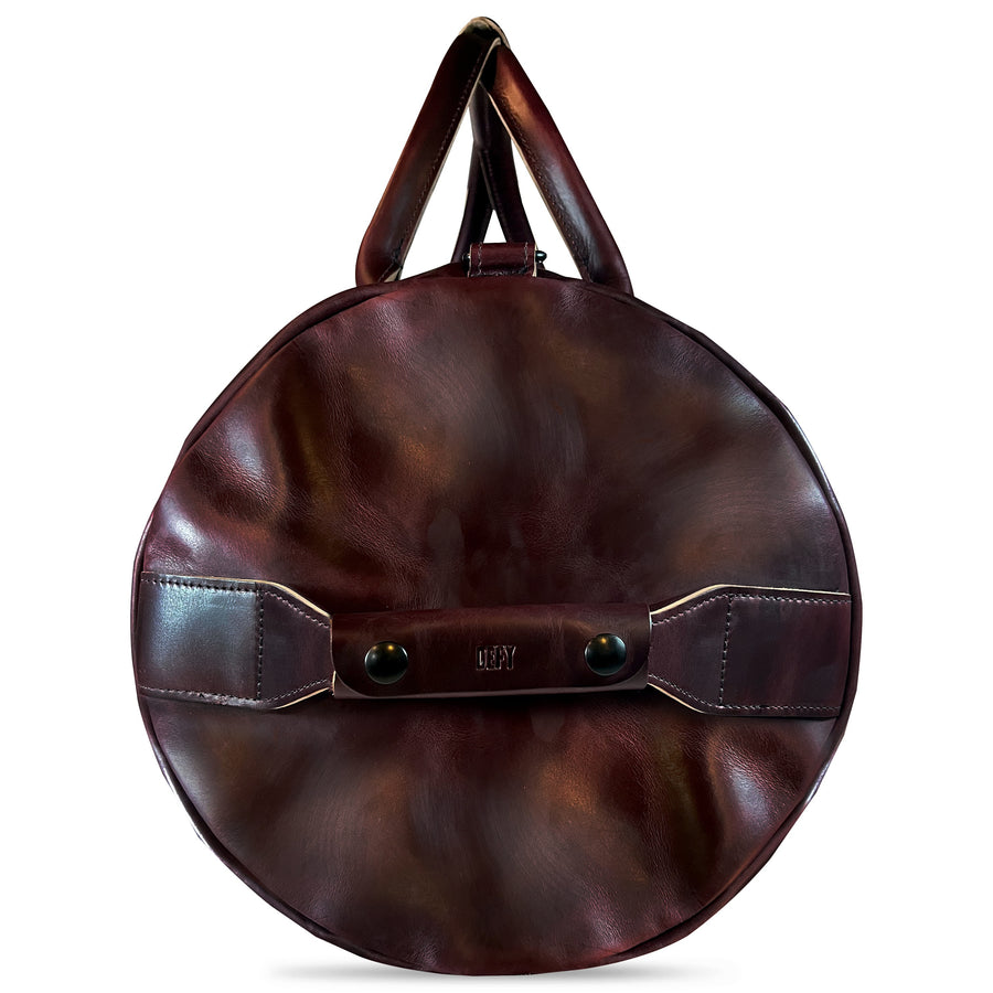 The Ultimate Overnighter / Horween OxBlood Leather / Autumn Plaid Lining Bundle / Ships in 4-6 Weeks