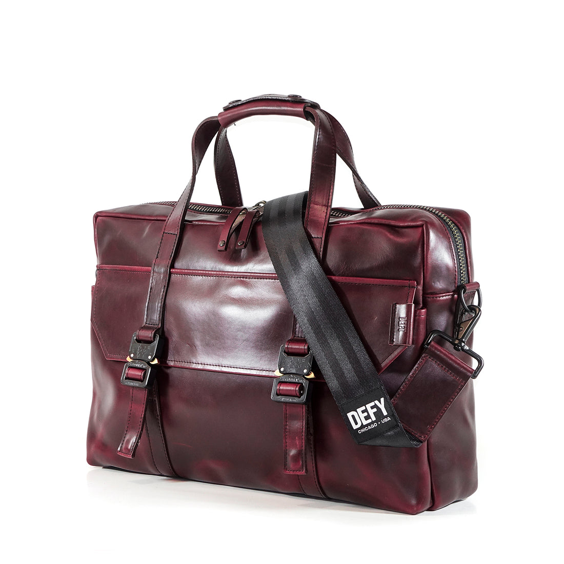 Defender Briefcase / Horween Oxblood Chromexel® Leather Strap Edition x Buffalo Plaid TexWax™ Canvas / Bundle / Low Stock
