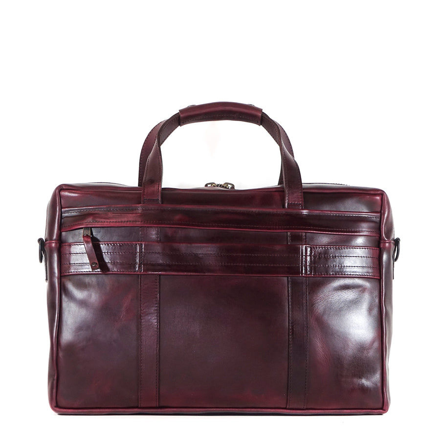 Defender Briefcase / Horween Oxblood Chromexel® Leather Strap Edition x Buffalo Plaid TexWax™ Canvas / Bundle / Low Stock