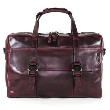 Defender Briefcase / Horween Oxblood Chromexel® Leather Strap Edition x Buffalo Plaid TexWax™ Canvas / Bundle / Low Stock