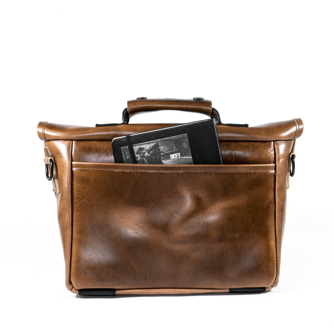 Recon Mini Messenger Bag Horween Brown Cavalier Whiskey Leather